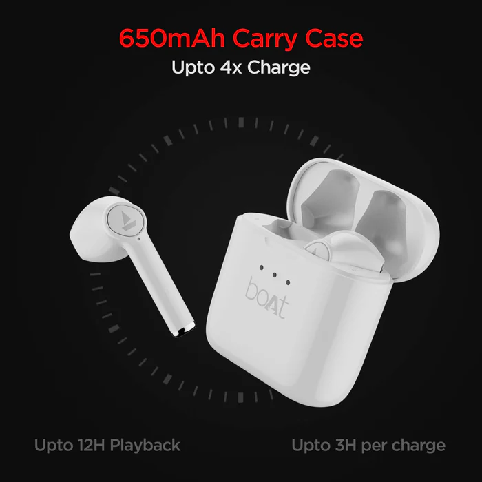 Boat Earbuds Airdopes 131 Steel Ivory White Details